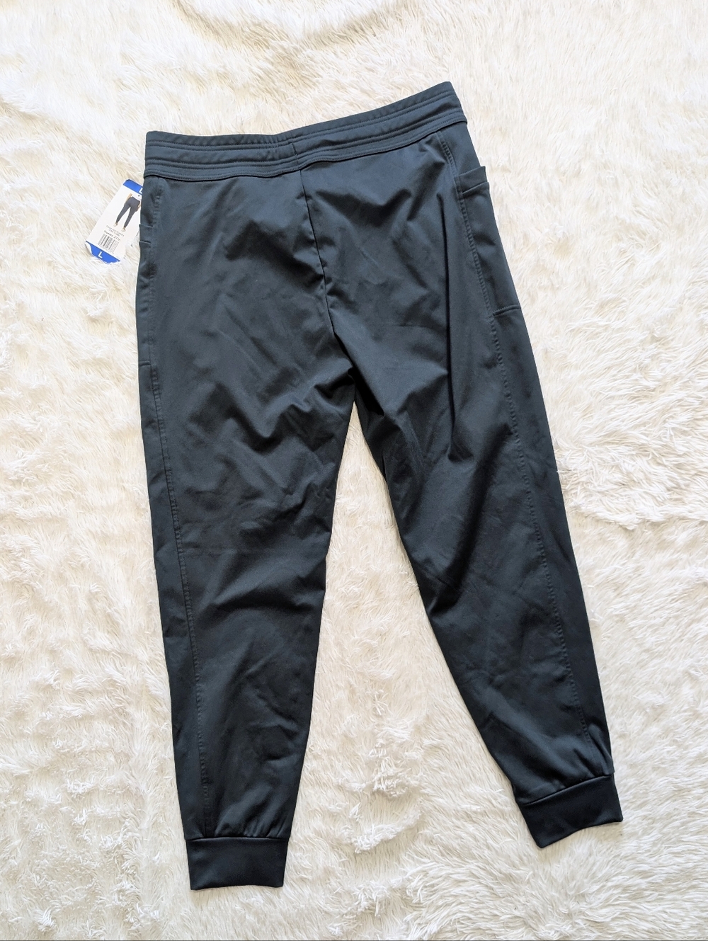 NWT 32 Degrees Teal High Waisted Heat Tech Fleece Lined Jogger Pants Size Large - Picture 5 of 13